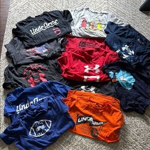 Under Armour Kids Short Sleeve Tees - Red, Blue, Orange, Black (Lot of 12)